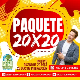 Plan Paquete 20 x 20 - Diseño de 20 post para Instagram advertisement